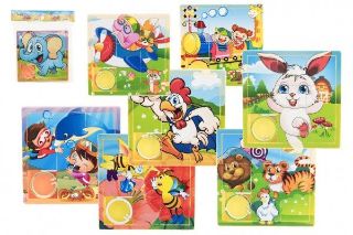 Obrázek z Hlavolam přesouvačka zvířátko plast 10cm, 8dr, v sáčku 